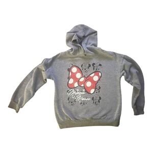 Disney Gray Hoodie with Red Minnie Mouse Bow